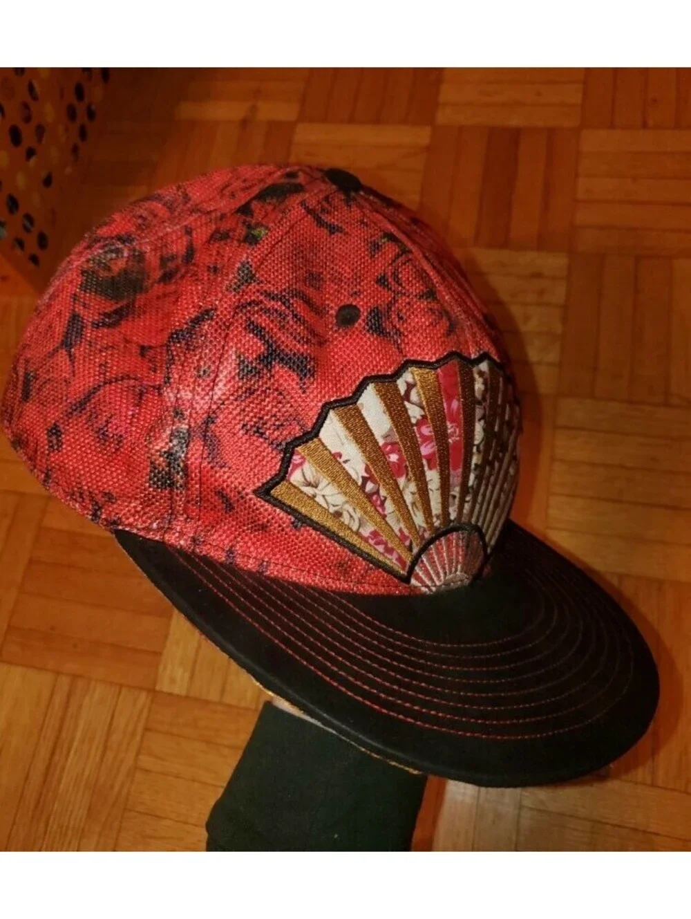 Size 7 3/4 Grassroots California Flamenco Barcelona Fan Fitted Hat Limited Edit.